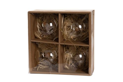 Julkula - Glas - Julmotiv - Ø8 cm - www.frokenfraken.se