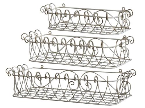 Hyllor/ Blomlådor - 3 storlekar - Antik Creme - 14 x 62,5 x 26 cm - www.frokenfraken.se