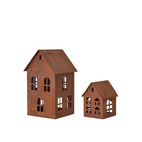 Ljuslykta/Marschallhållare - Hus Rost - 2 storlekar - 13 x 21 cm, 9 x 11 cm - www.frokenfraken.se