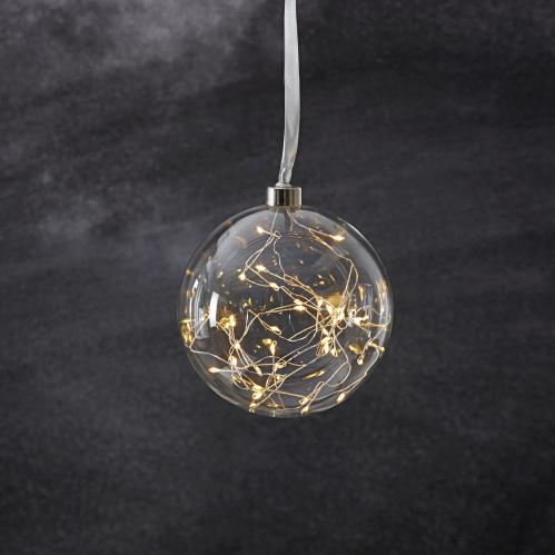 Glaskula - Glow Klar- Ø15 cm - www.frokenfraken.se