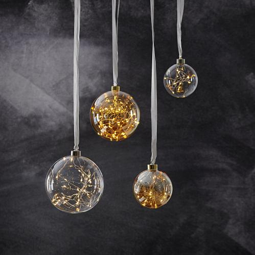 Glaskula - Glow Klar- Ø15 cm - www.frokenfraken.se