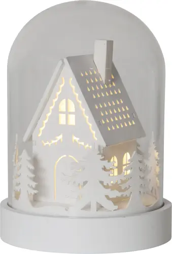 Lykta - Kupol - Vitt hus - 17,5 cm - www.frokenfraken.se