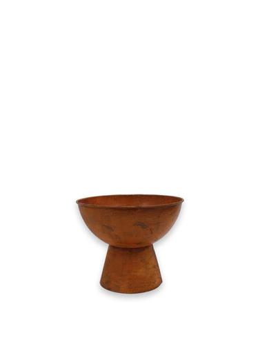Kruka - Pokal på fot - Rost - Ø21 x 16 cm - www.frokenfraken.se