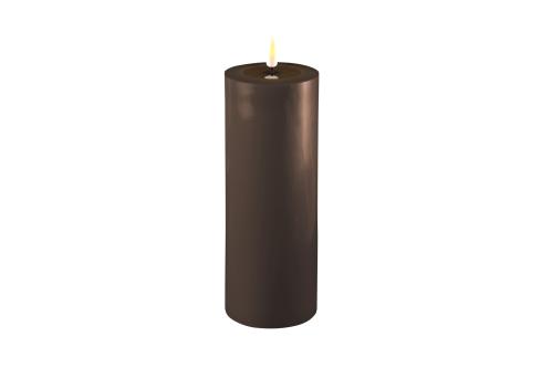 Batteriljus - Blockljus Vax - Mocca - Real Flame - Inomhus - 7,5 x 20 cm - www.frokenfraken.se