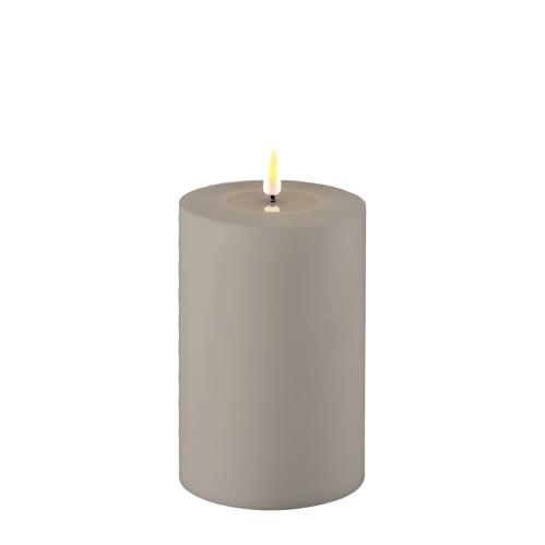Batteriljus - Blockljus - Grå - Real Flame - Utomhus - 10 x 15 cm - www.frokenfraken.se