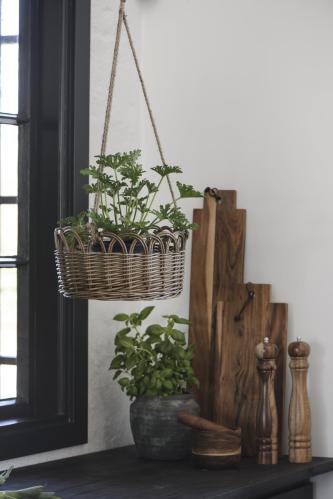 Hängande korg - Med rep - 15/70 x Ø30 cm - www.frokenfraken.se