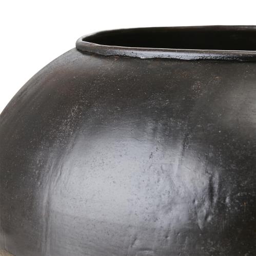 Kruka Rund Metall - Svart - Ø22/36 x 23 cm - www.frokenfraken.se