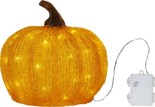 Pumpa - Lysande - Orange - Dekoration - 20 cm - www.frokenfraken.se