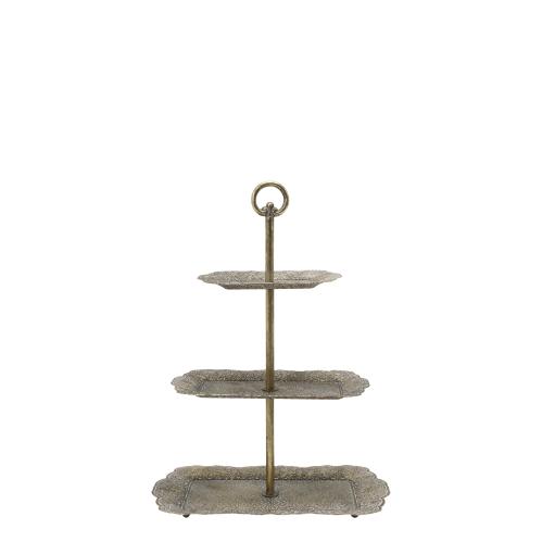 Våningsfat - 3 Våningar - Antique Mässing - 51 cm - www.frokenfraken.se