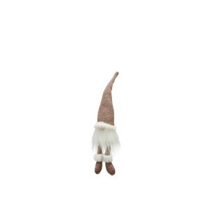 Tomte - Sittande - Brun - 40 cm - www.frokenfraken.se