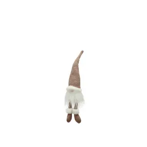 Tomte - Sittande - Brun - 40 cm - www.frokenfraken.se
