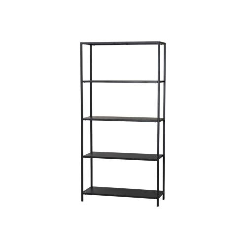 Hylla - Svart - 90 x 35 x 180 cm - www.frokenfraken.se