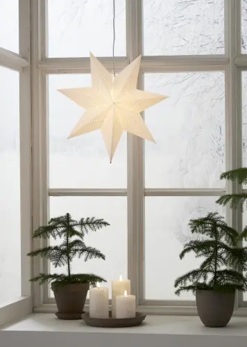 Adventsstjärna - Papper LYSA - 43 cm - www.frokenfraken.se