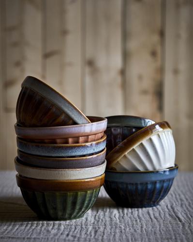 Skål L - Costa - Brun/flerfärgad - Ø16 x 8 cm - www.frokenfraken.se