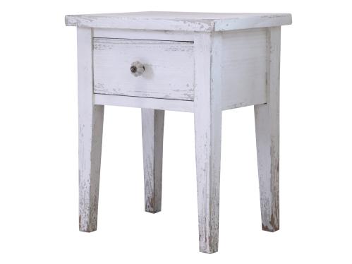Bord med låda - Antik Vit - 51,5 x 42 cm - 2-pack - www.frokenfraken.se