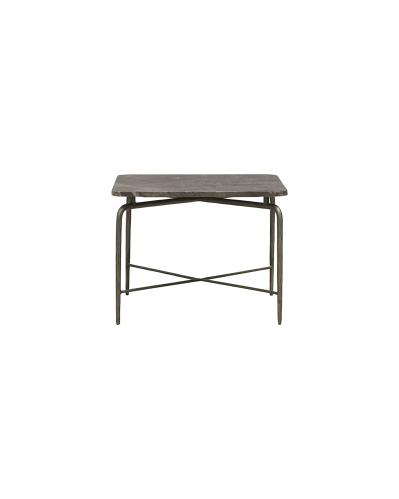 Soffbord - Marmor/Järn - Brun - 45 x 96 cm - www.frokenfraken.se