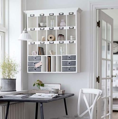 Vägghylla - Vintage med fack & lådor - www.frokenfraken.se