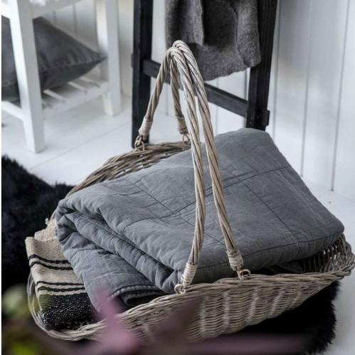 Vedkorg med grepe - 70 cm - www.frokenfraken.se