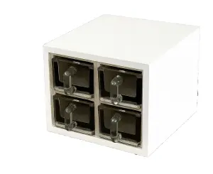 Redahylla - Vit - Med Skäppor - 17 x 13 x 18 cm - www.frokenfraken.se