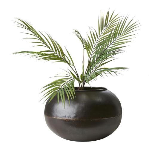 Kruka Rund Metall - Svart - Ø22/36 x 23 cm - www.frokenfraken.se