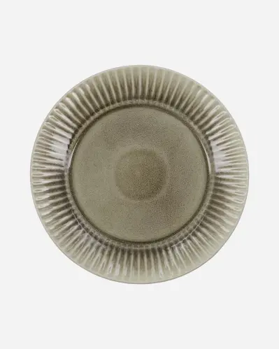 Middagstallrik - Pleat Grå/Brun - 12-Pack - Ø27 cm - www.frokenfraken.se