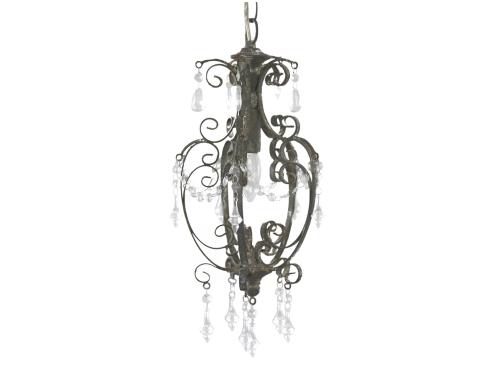 Kristallkrona - Fransk Grå - H40 x Ø22 cm - www.frokenfraken.se