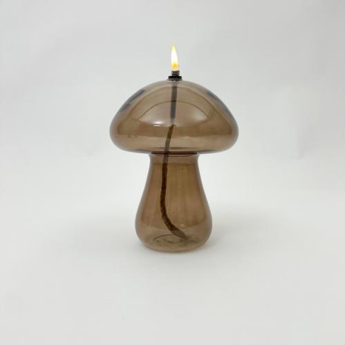 Oljelampa XL - Mushroom - Brun - Ø14 x 18 cm - www.frokenfraken.se