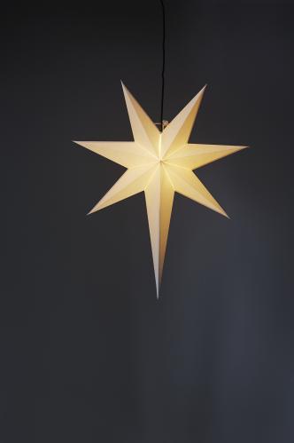 Julstjärna - Frozen Vit - inkl svart textilsladd - 55 x 65 cm - www.frokenfraken.se
