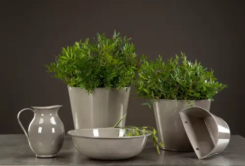 Kanna - Emalj Sandfärgad - 18 cm - www.frokenfraken.se