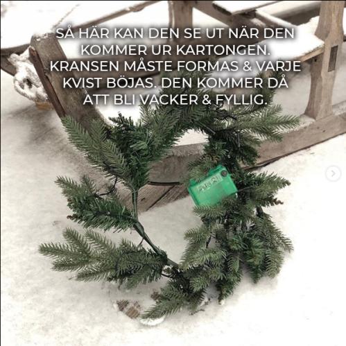 Krans - Grankrans belysning- Batteri - Ø40 cm - www.frokenfraken.se