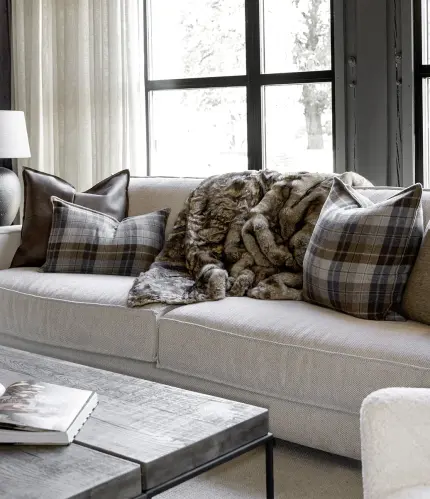 Pläd - HIGHLAND BROWN - Fuskpäls Brunbeige - www.frokenfraken.se