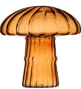 Svamp - Glas - Bärnsten - Mellan - 13 x 13 cm - www.frokenfraken.se