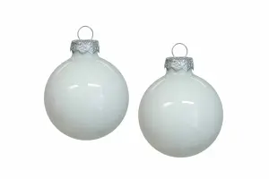 Julkula - Glas - Vit - 8 cm - 8-Pack - www.frokenfraken.se