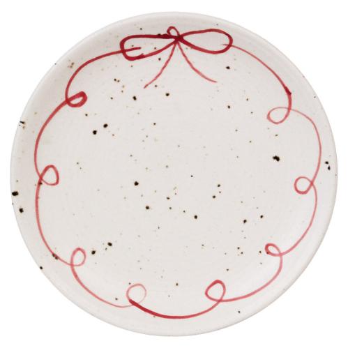 Tallrik - Viola Rosett - Röd/Vit - Ø26 cm - www.frokenfraken.se