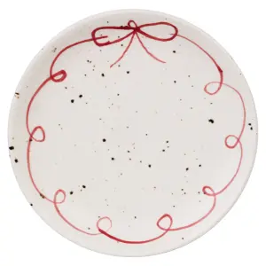 Tallrik - Viola Rosett - Röd/Vit - Ø26 cm - www.frokenfraken.se