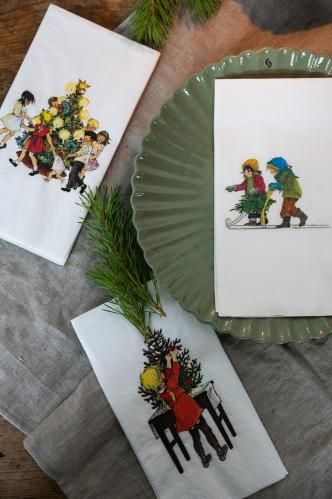 Servett - Barnen i Bullerbyn - Kapitel 1 - 11 x 21 cm - www.frokenfraken.se