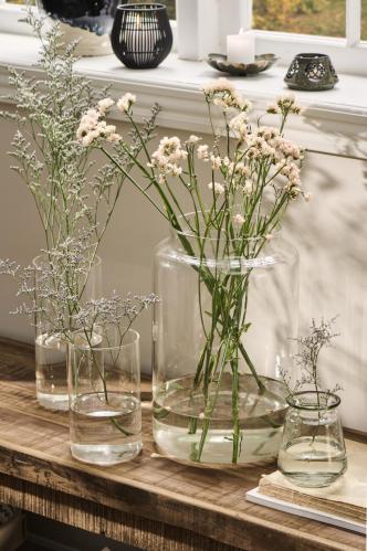Vas/Lykta - Glas Rak Stilren - 31 x 20 cm - www.frokenfraken.se