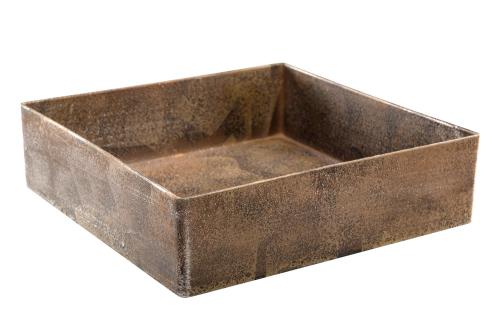 Kruka - kvadrat - Rost - 25 x 7 cm - www.frokenfraken.se