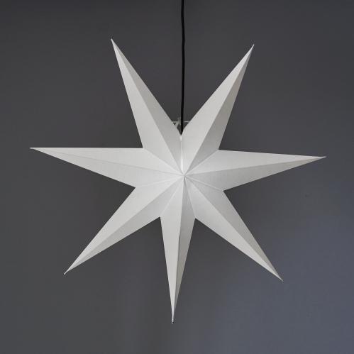 Julstjärna - Frozen Vit - inkl svart textilsladd - 70 cm - www.frokenfraken.se