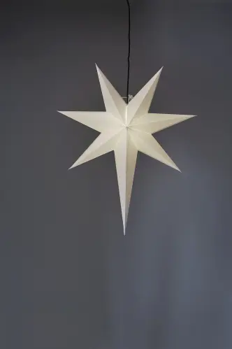 Julstjärna - Frozen Vit - inkl svart textilsladd - 55 x 65 cm - www.frokenfraken.se