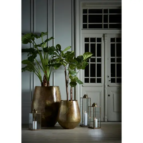 Ljuslykta - Antik Mässing - 61 cm - www.frokenfraken.se