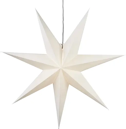 Julstjärna - Frozen Vit - inkl svart textilsladd - 70 cm - www.frokenfraken.se