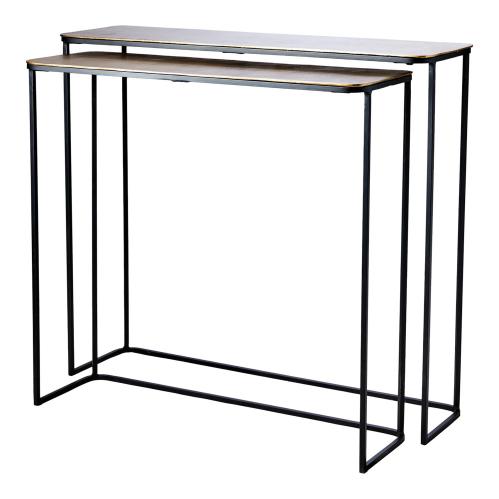 Bord - 2 storlekar - Mässingsfärgad - 90 x 27 x 80 cm - www.frokenfraken.se