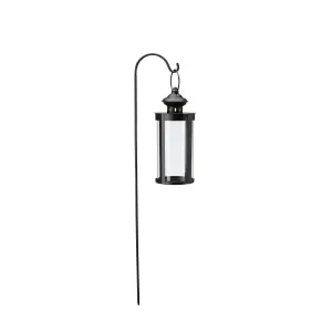 Hängande ljuslykta på pinne - Svart - 65 cm - www.frokenfraken.se