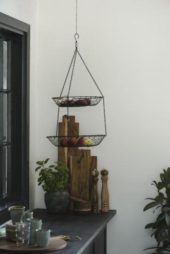Hängande korgar 2 st - Svart - Ø40 x 77 cm - www.frokenfraken.se