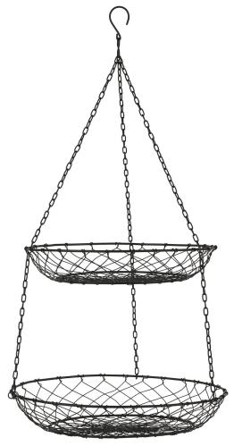 Hängande korgar 2 st - Svart - Ø40 x 77 cm - www.frokenfraken.se