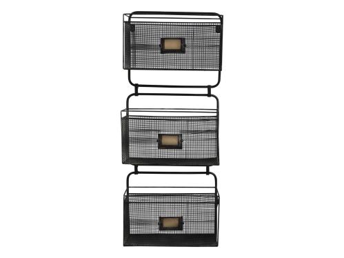 Hylla med 3 fack - Järn - 82,5 x 32 cm - www.frokenfraken.se