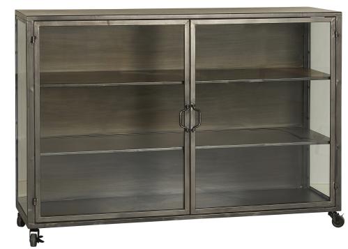 Skåp i metall - Med glasdörrar - 122 x 87 cm - www.frokenfraken.se