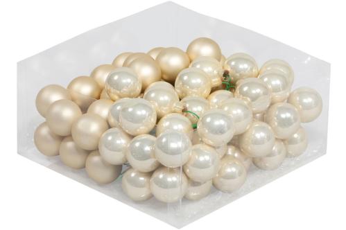Julkula på ståltråd - Glas - Vanilj - 3 cm - 72-pack - www.frokenfraken.se