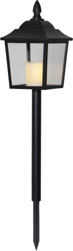 Lykta - Dansande ljuslåga - Svart med timer - 52 cm - www.frokenfraken.se